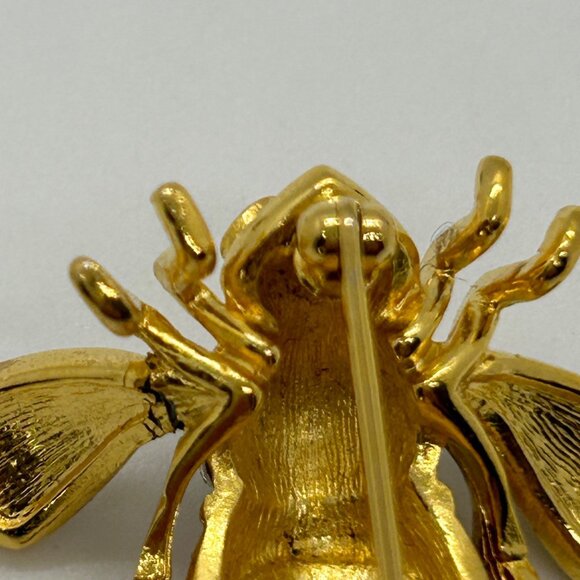 Joan Rivers Patriotic Bee Brooch Stats and Stripes Red White Blue Enamel America - Picture 9 of 12